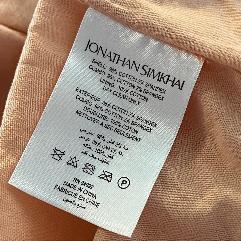 NWT Jonathan Simkhai Wilder Maxi Dress In Peach - Sorbet Size 12 - Picture 4 of 4